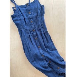 Blue button down dress